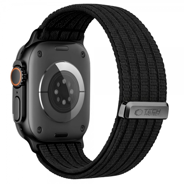 TECH-PROTECT REPLACMENT BAND NYLON SPORT FOR APPLE WATCH 8/9/10/11/SE/ULTRA (44/45/4649mm) black ora
