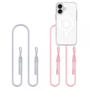 TECH-PROTECT FLEXAIR CHAIN MAG CASE IPHONE 16 grey pink backcover