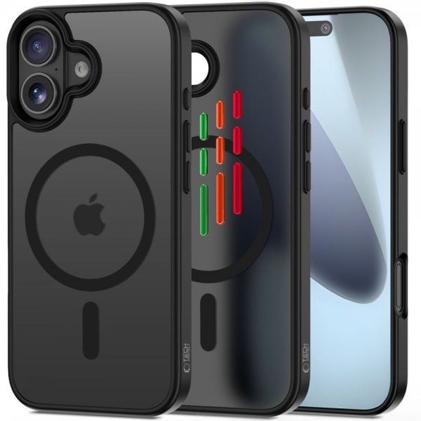 TECH-PROTECT MAGMAT XT 4-SET MAGSAFE CASE IPHONE 17 matte black backcover
