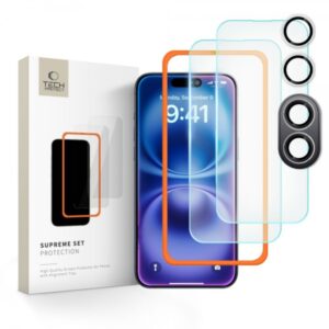 TECH-PROTECT SUPREME SET TEMPERED GLASS CAMERA + SCREEN IPHONE 16