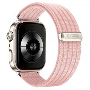 TECH-PROTECT REPLACMENT BAND NYLON FOR HUAWEI WATCH FIT 3 / 4 / 4 PRO / 5 / 5 PRO light pink
