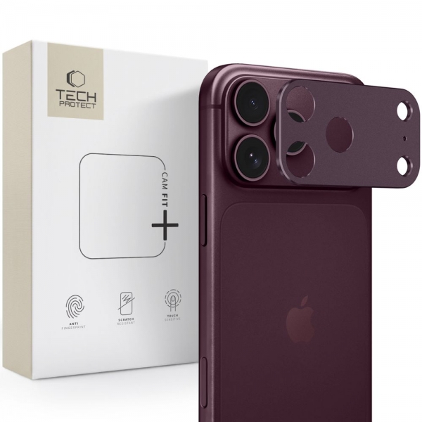 TECH-PROTECT CAMALLOY FIT+ GLASS CAMERA IPHONE 18 PRO burgundy