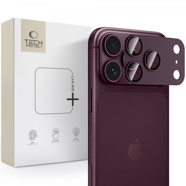 TECH-PROTECT CAMFULL FIT+ GLASS CAMERA IPHONE 18 PRO MAX burgundy