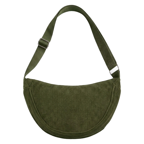 UNIVERSAL CORDUROY MOON BAG green