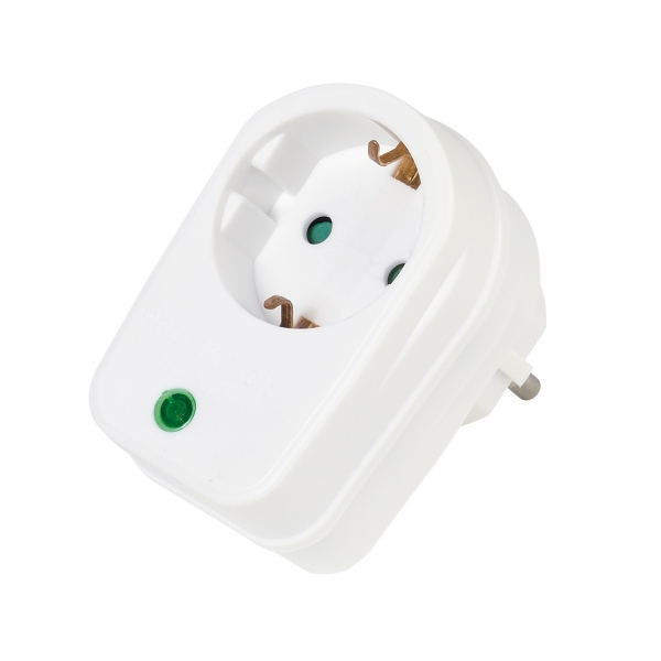 VIVANCO ADAPTER SCHUKO WITH SURGE PROTECTION