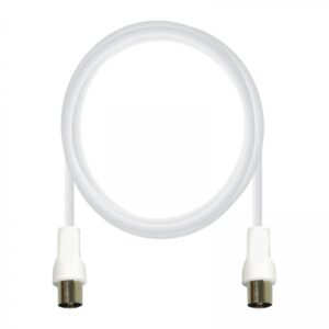VIVANCO ANTENNA CABLE 3m COAX PLUG-SOCKET 75 dB white