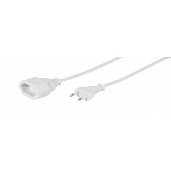 VIVANCO EURO EXTENSION CABLE WITH SHUTTER 3M white