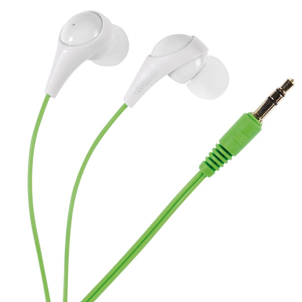 VIVANCO FUSION EARPHONES 1.2m white green