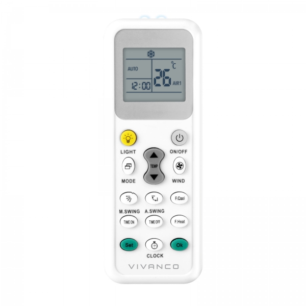 VIVANCO REMOTE CONTROL FOR AIR CONDITION UNIVERSAL black