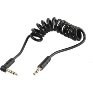 VIVANCO SPIRAL CABLE 3.5mm JACK TO 3.5mm JACK 0.75m black