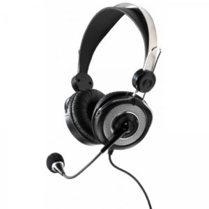VIVANCO STEREO HEADPHONES RETRO PC 3.5mm WITH MIC black
