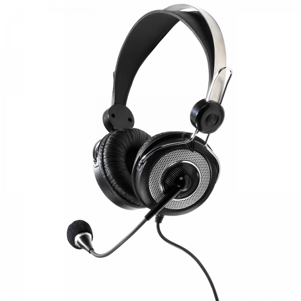 VIVANCO STEREO HEADPHONES RETRO PC 3.5mm WITH MIC black