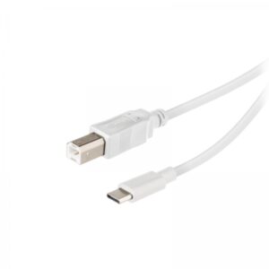 VIVANCO TYPE C USB TO TYPE B USB PRINTER CABLE 1.8m white