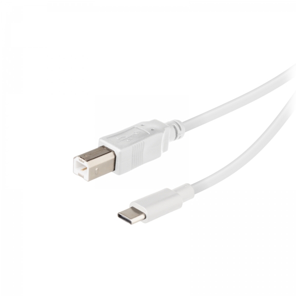 VIVANCO TYPE C USB TO TYPE B USB PRINTER CABLE 1.8m white