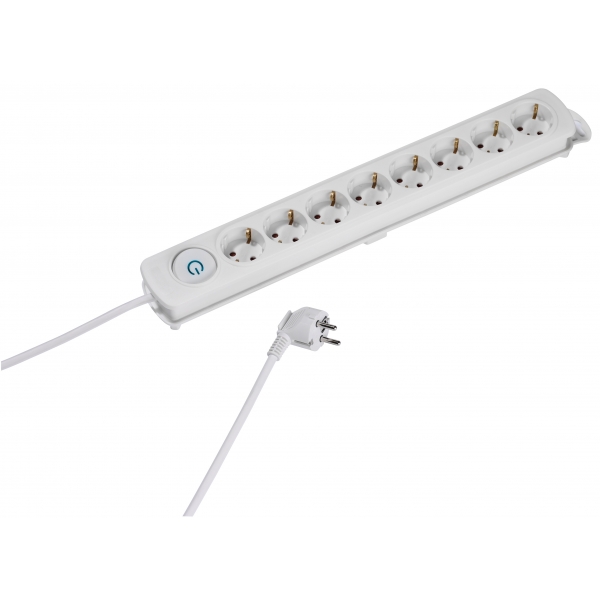 VIVANCO 8WAY (8XSchuko) WITH SHUTTER ΠΟΛΥΠΡΙΖΟ 1.4m white