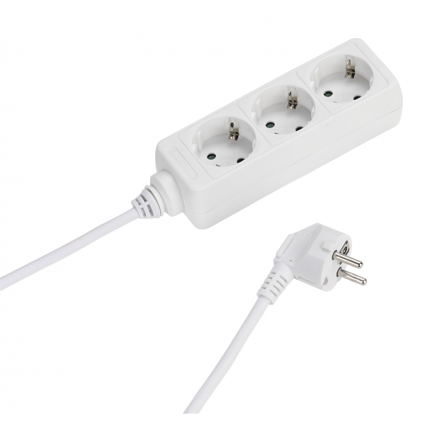 VIVANCO 3WAY (3 X Schuko) ΠΟΛΥΠΡΙΖΟ 1.4m white