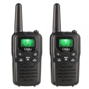 WALKIE TALKIE OSIO 8Km ΕΠΑΝΑΦΟΡΤΙΖΟΜΕΝΟ black SET 2 TEM