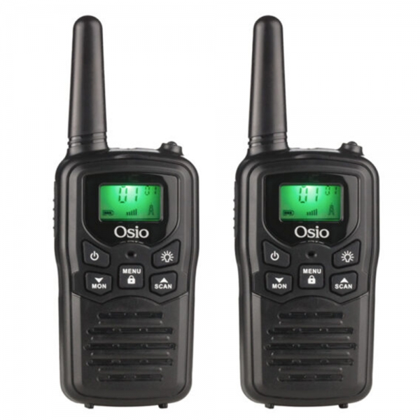 WALKIE TALKIE OSIO 8Km ΕΠΑΝΑΦΟΡΤΙΖΟΜΕΝΟ black SET 2 TEM